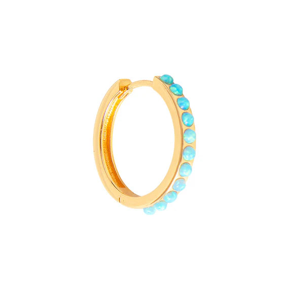 Blue Opal Crystal Maxi Hoops