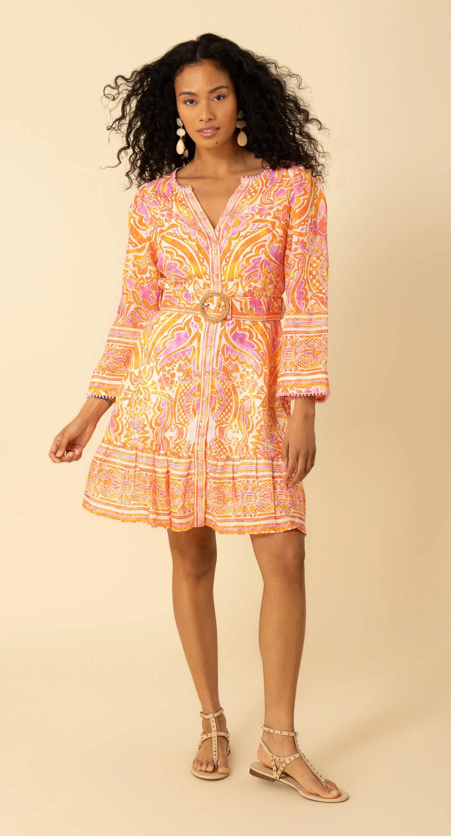 Davina Long Sleeve Dress Short