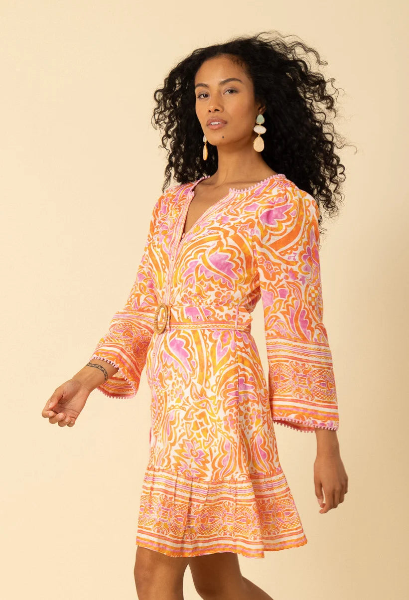 Davina Long Sleeve Dress Short