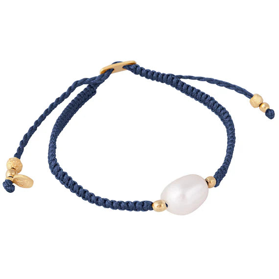 Pearl Rope Bracelet Navy