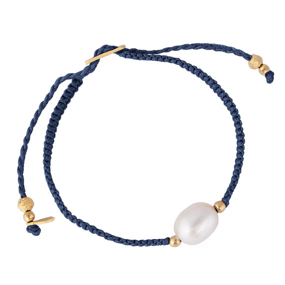 Pearl Rope Bracelet Navy