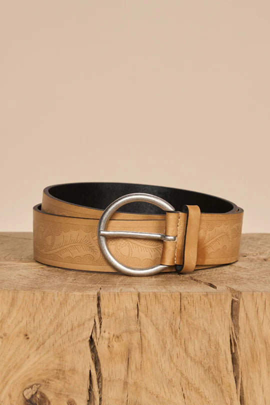 Embossed Leather Belt